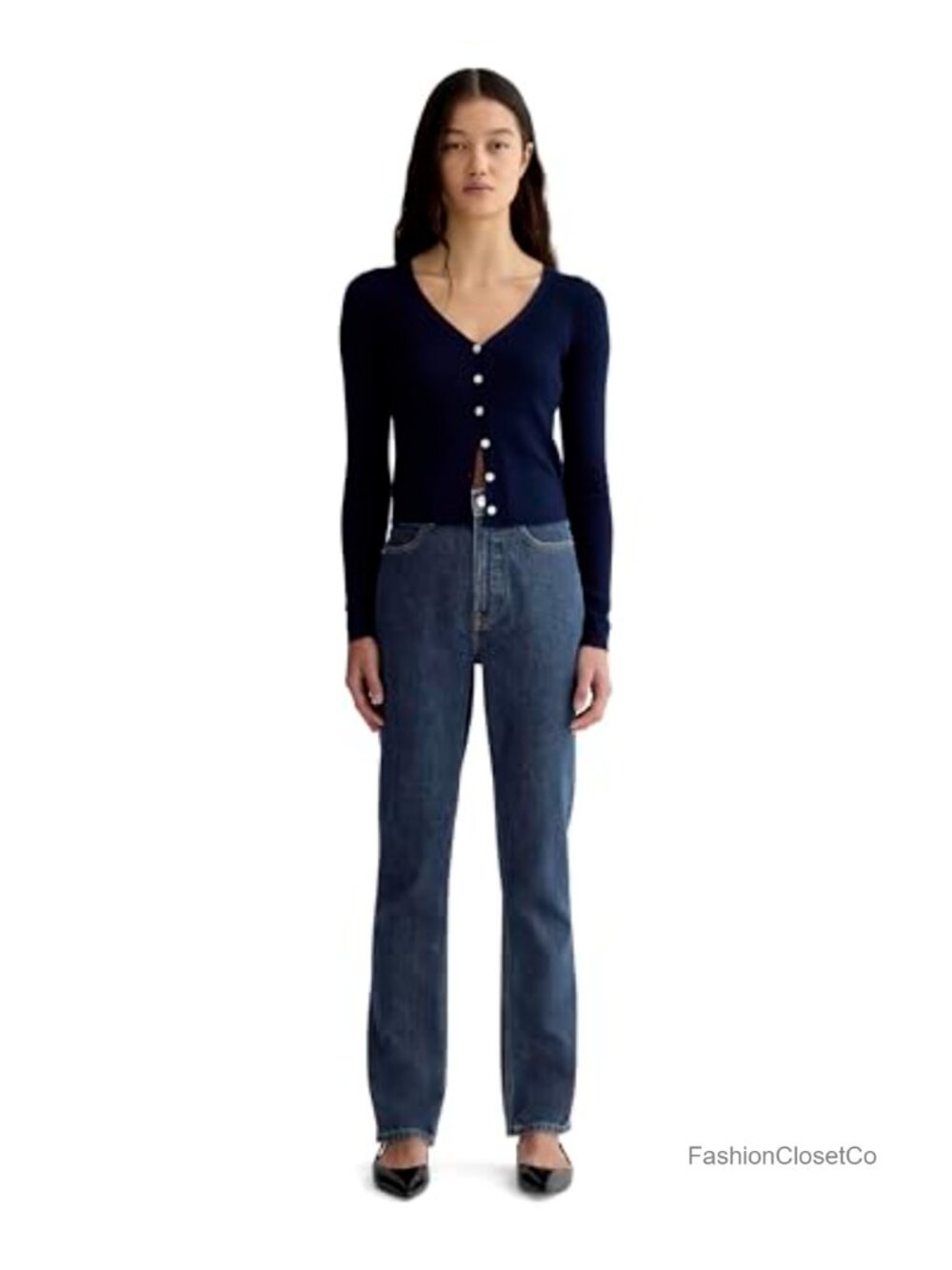 Way-High Rise Slim Straight Leg Organic Cotton Denim Jeans Everyday
